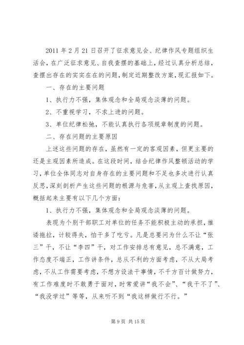 纪律作风整顿整改计划.docx