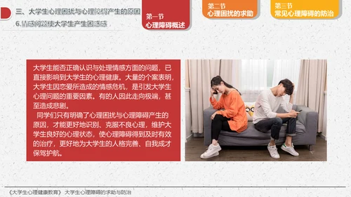 大学生心理障碍求助与防治通用PPT模板
