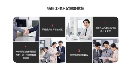 红黑商务风季度图书销售报告