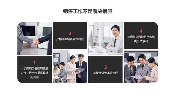 红黑商务风季度图书销售报告