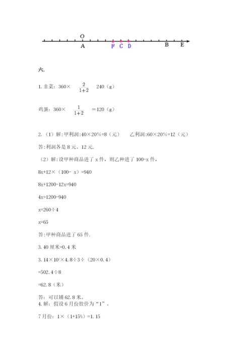 杭州文澜中学小升初数学试卷附参考答案（巩固）.docx