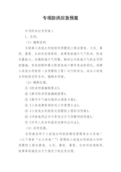 专项防洪应急预案.docx