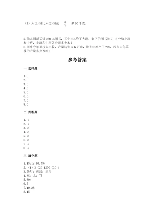 人教版六年级上册数学期末测试卷【名校卷】.docx