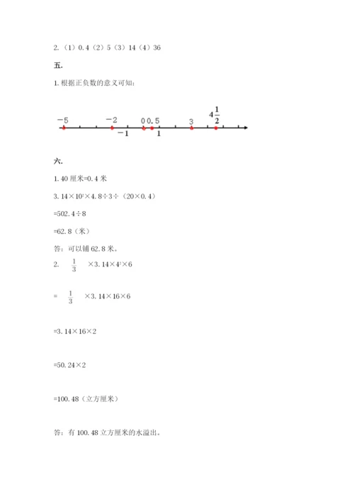 苏教版数学小升初模拟试卷含答案（研优卷）.docx