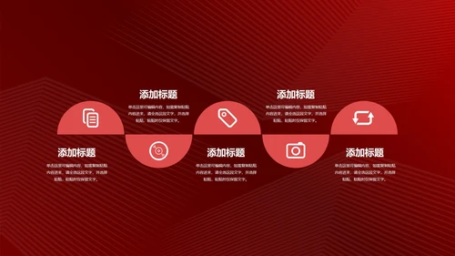 红色简约风两会政府报告心得解读PPT模板