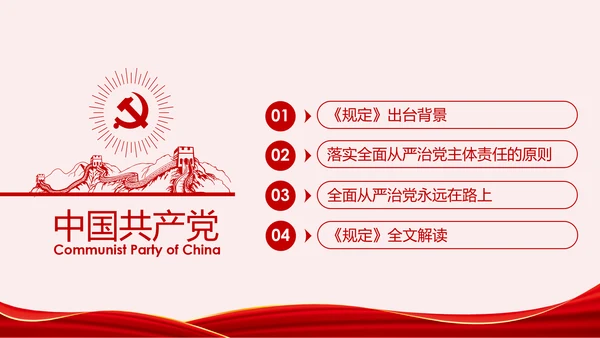 党委（党组）落实全面从严治党主体责任规定PPT