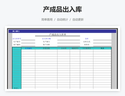 产成品出入库