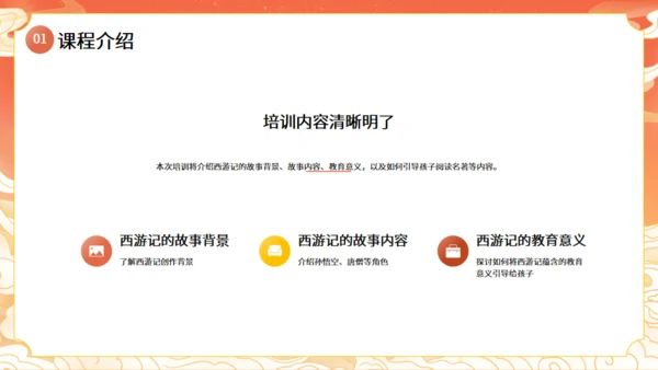 西游记名著导读通用PPT模板课件