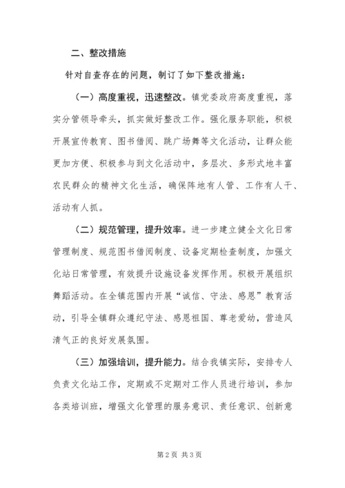 乡镇综合文化站排查治理报告.docx