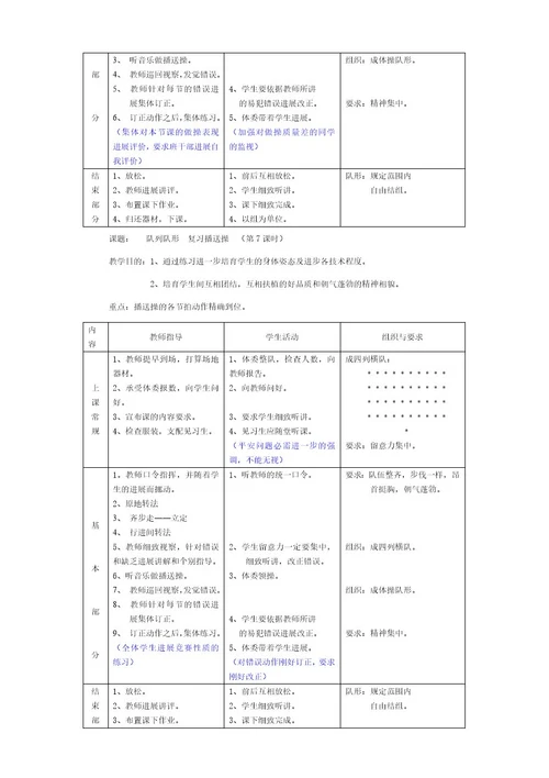 初中体育教案全集021