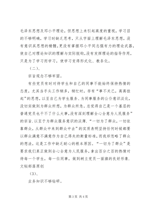 学校领导班子集体及班子成员、党员个人的意见 (7).docx