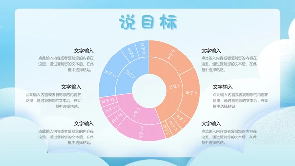 蓝色卡通风手绘风以说促学共研共进谱写新章PPT模板说课
