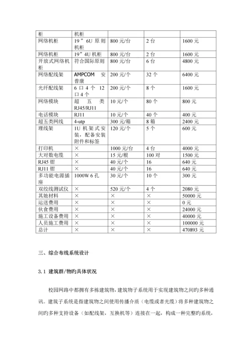 教学楼综合布线优质课程设计.docx