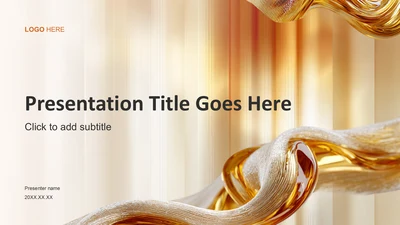 黄色3D风地产金融PPT主题