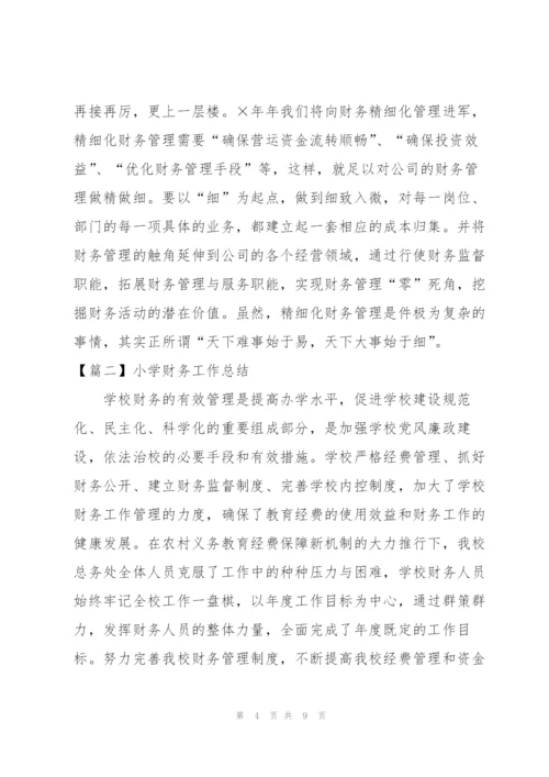 小学财务工作总结三篇.docx