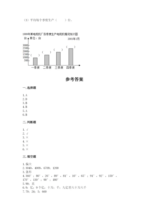 人教版数学四年级上册期末测试卷实验班.docx