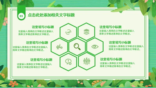 绿色清新植物系通用PPT模板