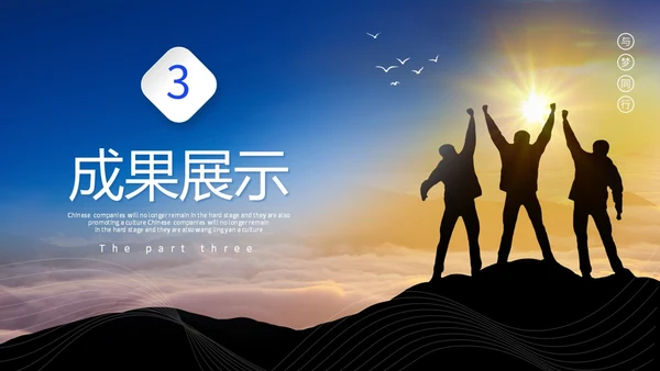 日出励志风销售工作总结商业项目汇报PPT