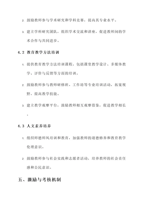 专业教师师资建设方案