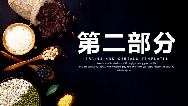 简约风五谷杂粮营销推广通用PPT模板