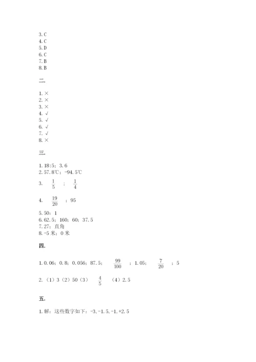 小学六年级数学毕业试题精品【夺分金卷】.docx