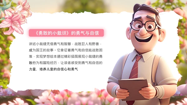 粉色卡通风格林童话故事绘本PPT