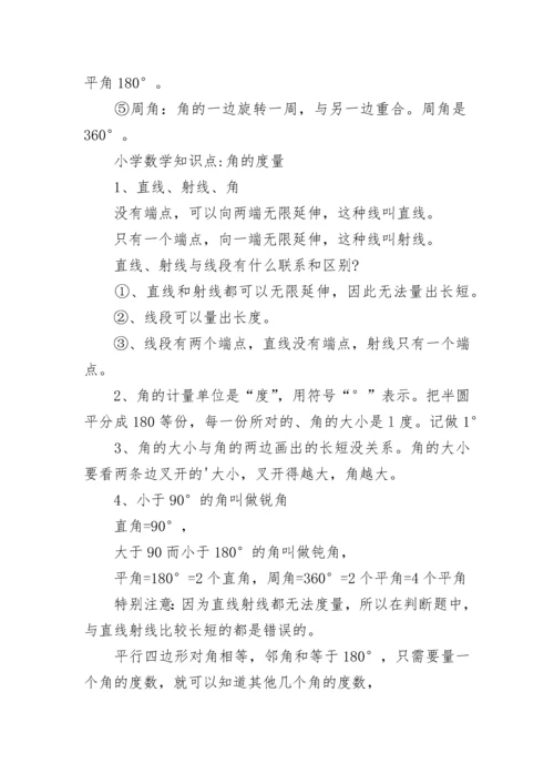 人教版四年级数学上册知识点大全.docx