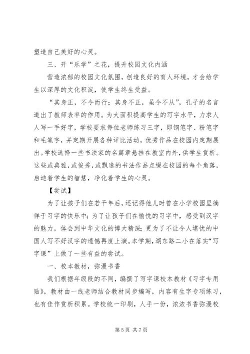 关于开设写字课的思考与尝试.docx