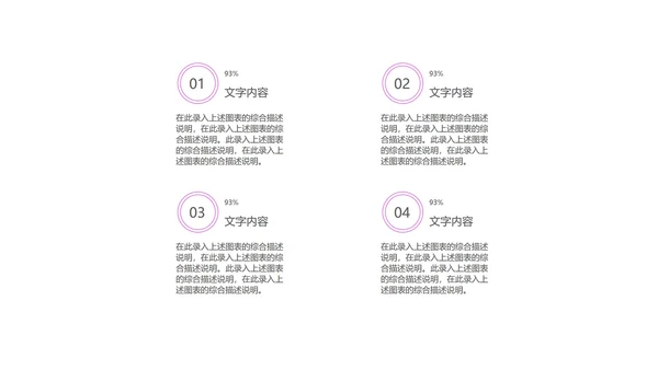 紫色扁平风总结汇报PPT模板