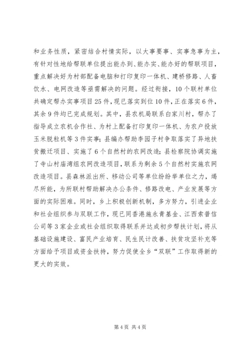 城乡“联村联户、为民富民”行动典型材料.docx