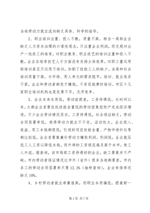 地区企业招工问题调查汇报.docx