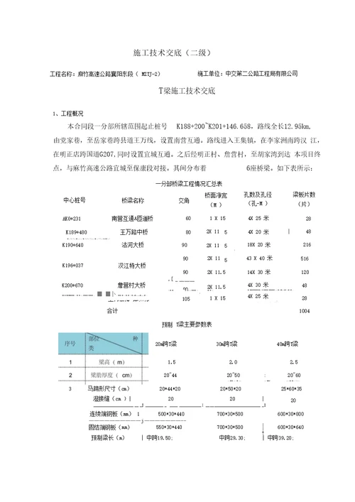 T梁二级交底