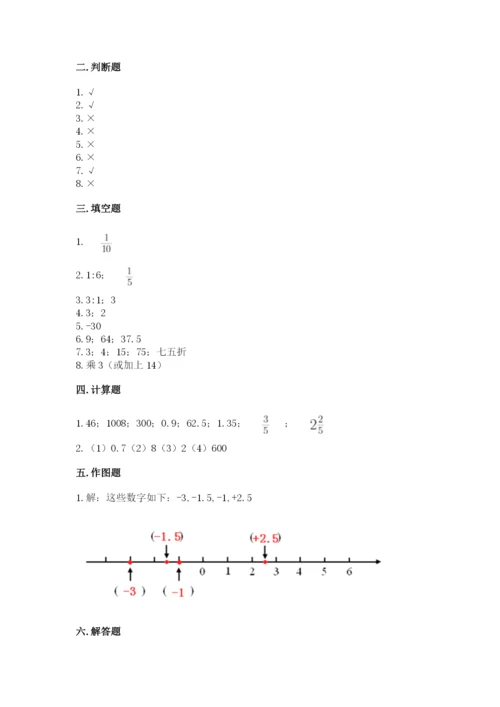 沪教版小学数学六年级下册期末检测试题附答案【轻巧夺冠】.docx