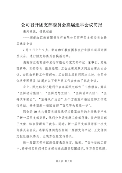 公司召开团支部委员会换届选举会议简报.docx