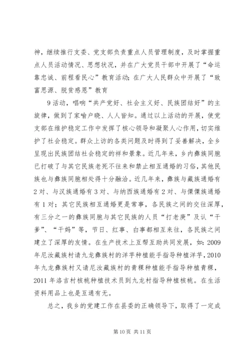 洛吉乡党建工作情况汇报材料.docx