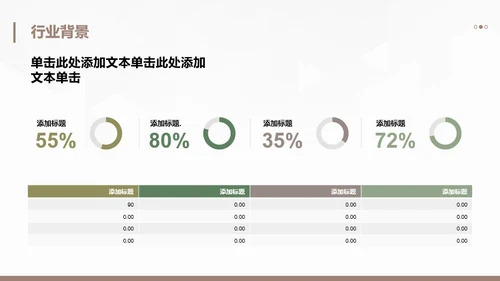 棕绿色简约大气风家居行业商务培训PPT模板