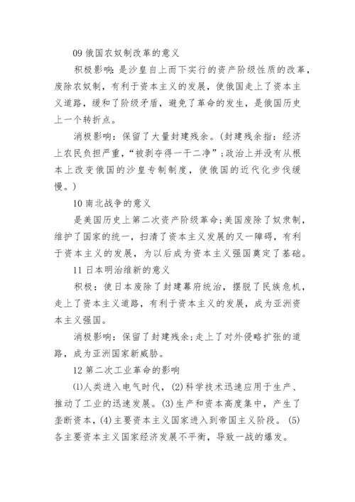 九年级世界历史知识点总结.docx