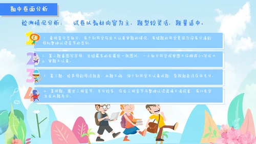 卡通可爱小学班级期中家长会通用PPT模板