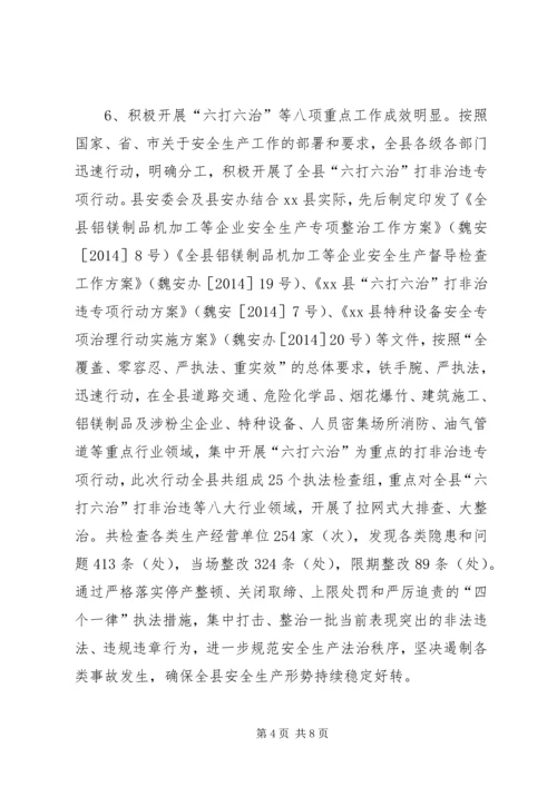 县安全生产监督管理局年度工作报告.docx