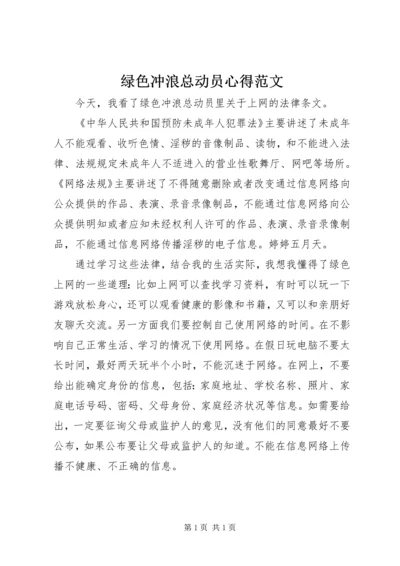 绿色冲浪总动员心得范文.docx