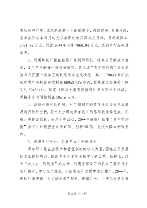 炼铁厂团委年度工作总结及明年工作计划.docx