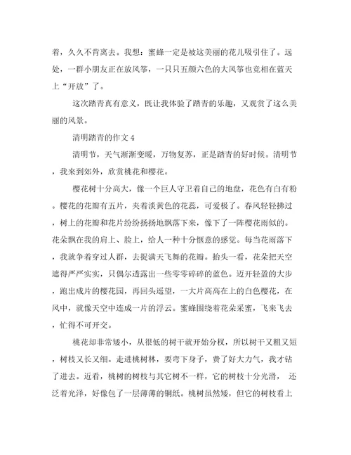 有关于清明踏青的作文