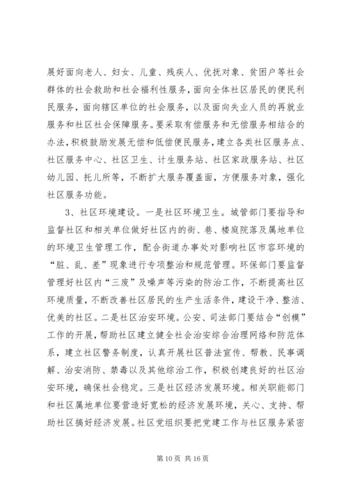 在全市社区建设工作动员大会上的讲话.docx