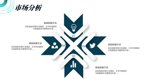 科技感风格的商业计划书通用PPT模板