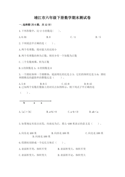 靖江市六年级下册数学期末测试卷完整.docx