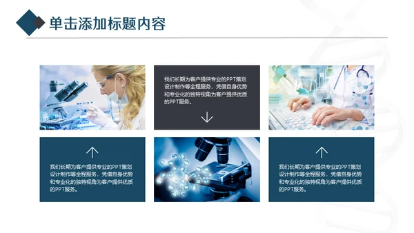 蓝色生物基因研究通用PPT模板