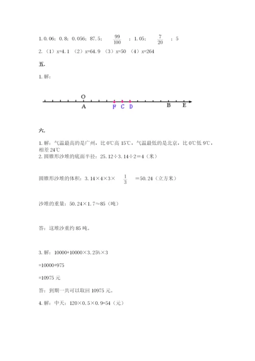 冀教版小升初数学模拟试题含答案（夺分金卷）.docx