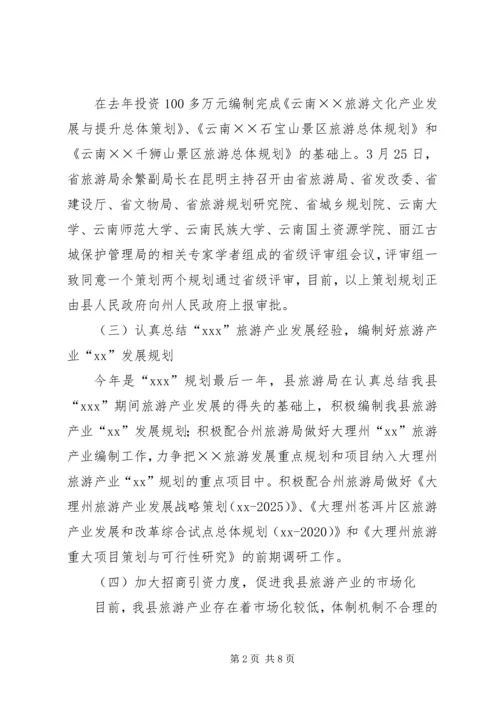 旅游事业局上半年工作总结及下半年工作计划计划.docx