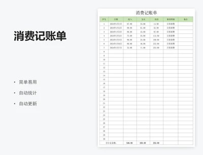 消费记账单
