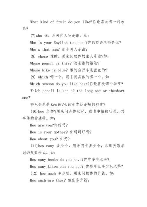 六年级人教版上册英语重点知识点.docx